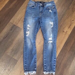 Judy Blue Distressed Denim Skinny Jeans